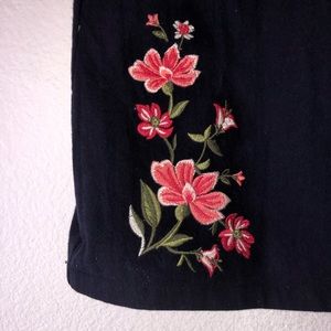 Navy Embroidered Dress